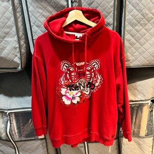 Kenzo Tiger with Flower Hoodie Sweatshirt